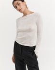 Long Sleeve Basic Top - Ivory