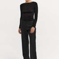 Venteto Linen Pants - Black