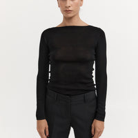 Long Sleeve Basic Top - Black