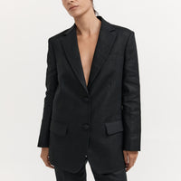 Venteto Linen Jacket - Black