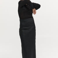 Venteto Linen Skirt - Black