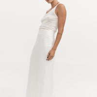 Venteto Linen Skirt - Ivory