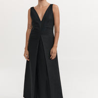 Anais Linen Dress - Black