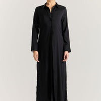 Serena Shirt Dress - Black