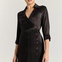 Kora Wrap Dress - Black