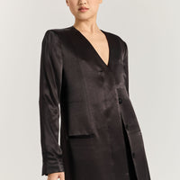 Kora Coat Dress - Black