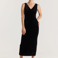Classic Velvet Dress - Black