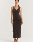 Classic Velvet Dress - Shale Grey