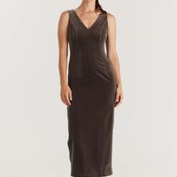 Classic Velvet Dress - Shale Grey