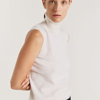 Aurora Sleeveless Rollneck - Ivory