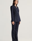 Arcadia Jacket - Navy Pinstripe