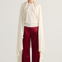 Aria Silk Cashmere Scarf- Ivory