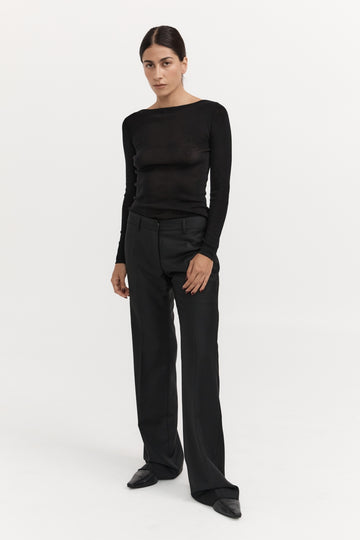 Venteto Linen Pants - Black