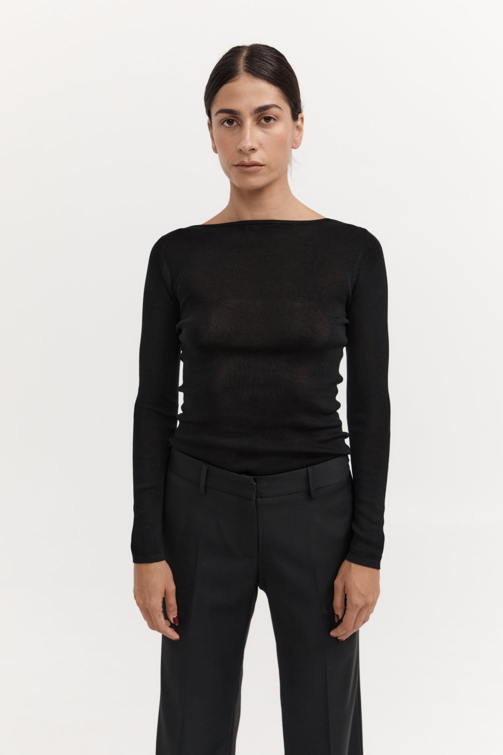 Long Sleeve Basic Top - Black