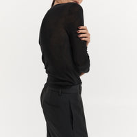 Long Sleeve Basic Top - Black