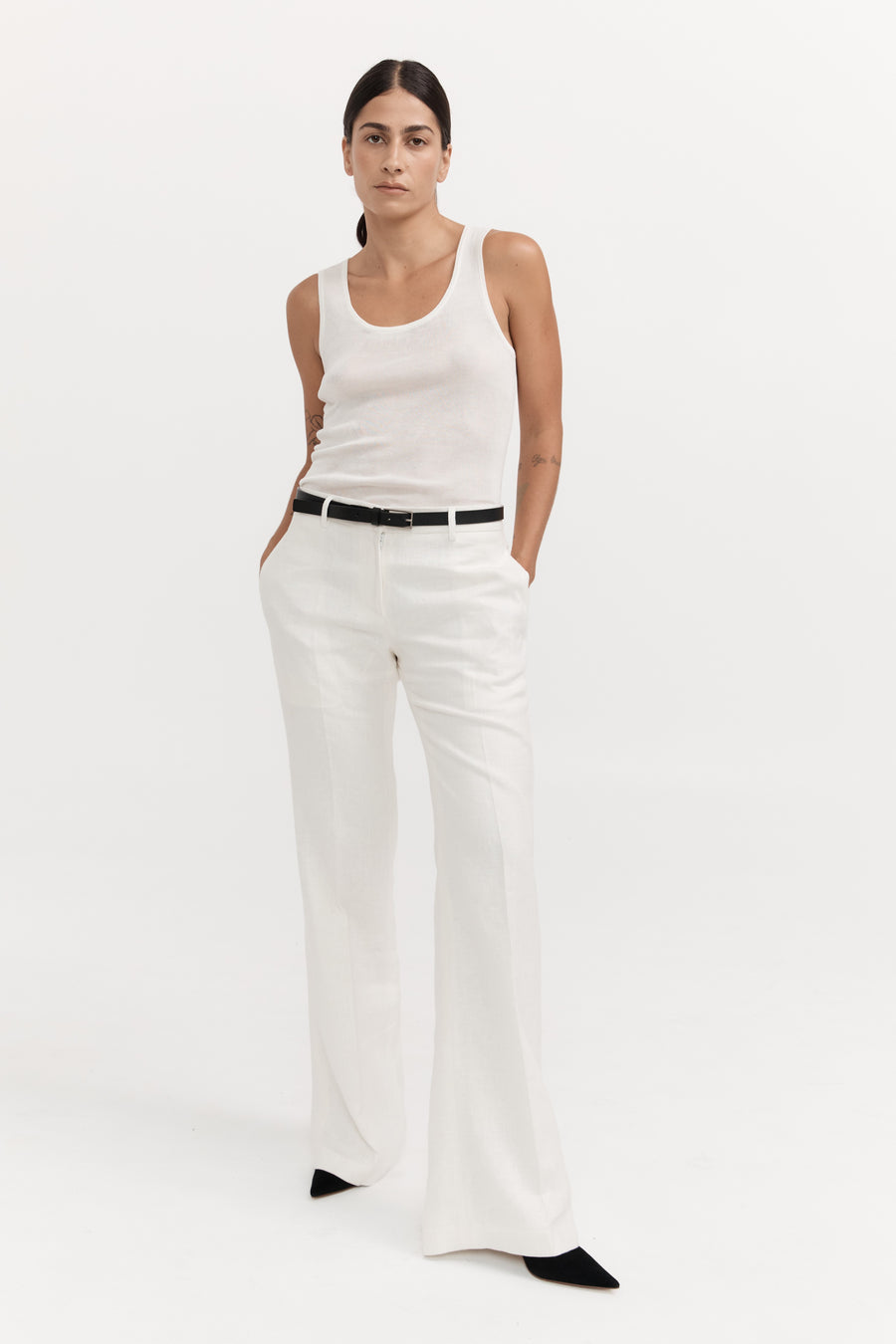 Venteto Linen Pants - Ivory