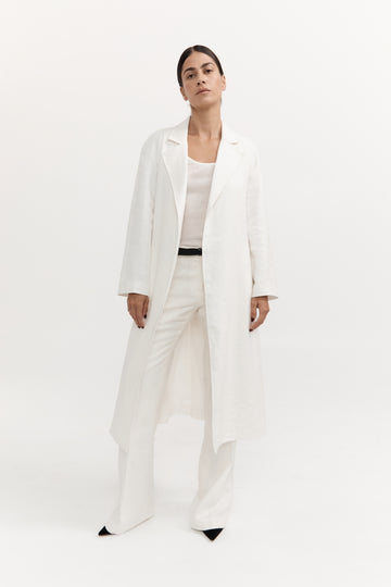 Ventega Linen Duster - Ivory