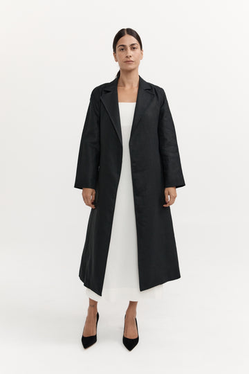 Ventega Linen Duster - Black