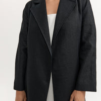 Ventega Linen Duster - Black