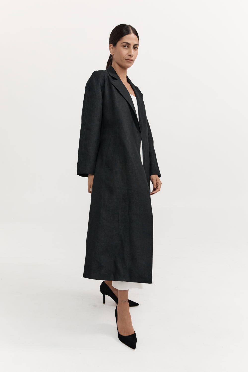 Ventega Linen Duster - Black