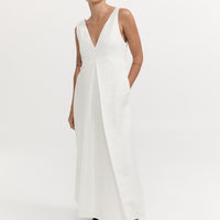 Anais Linen Dress - Ivory