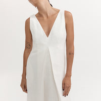 Anais Linen Dress - Ivory