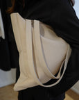 Vivi Leather Tote Bag - Ivory