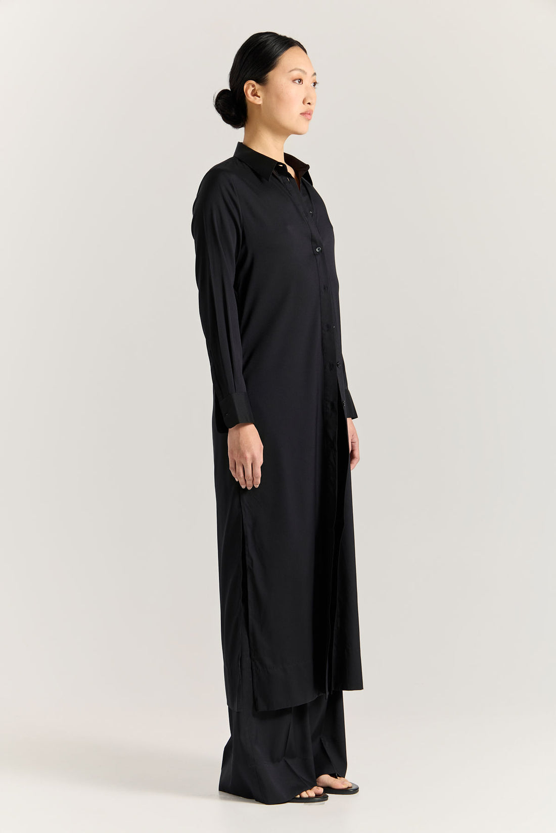 Serena Shirt Dress - Black
