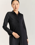 Serena Shirt Dress - Black