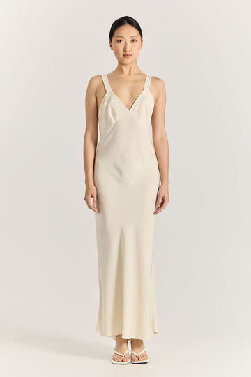 Lia Dress - Cool White