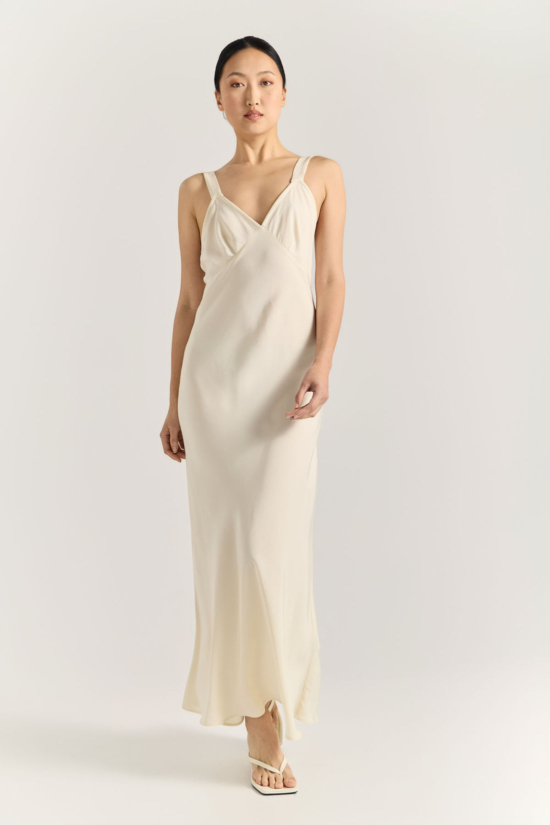 Lia Dress - Cool White