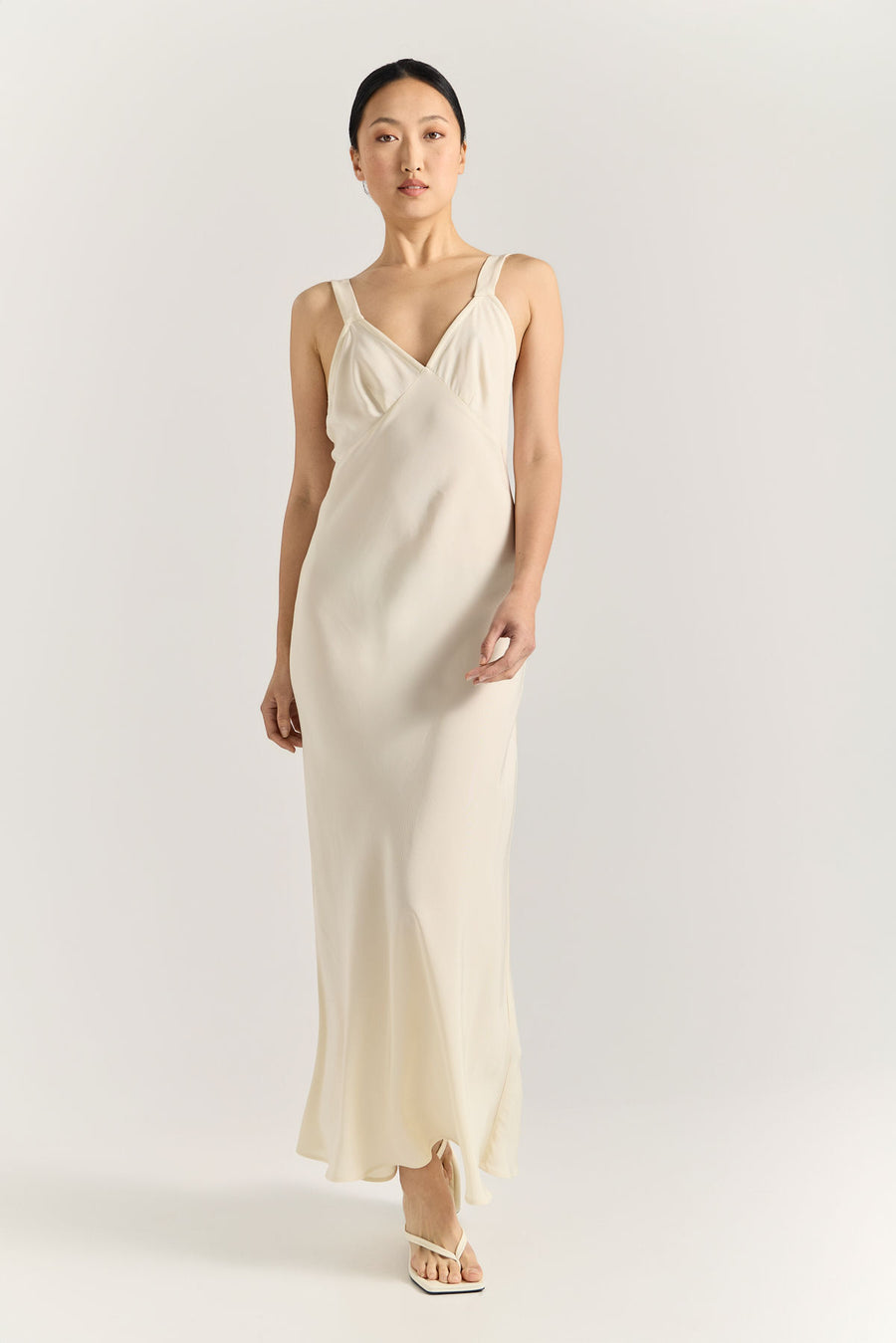 Lia Dress - Cool White