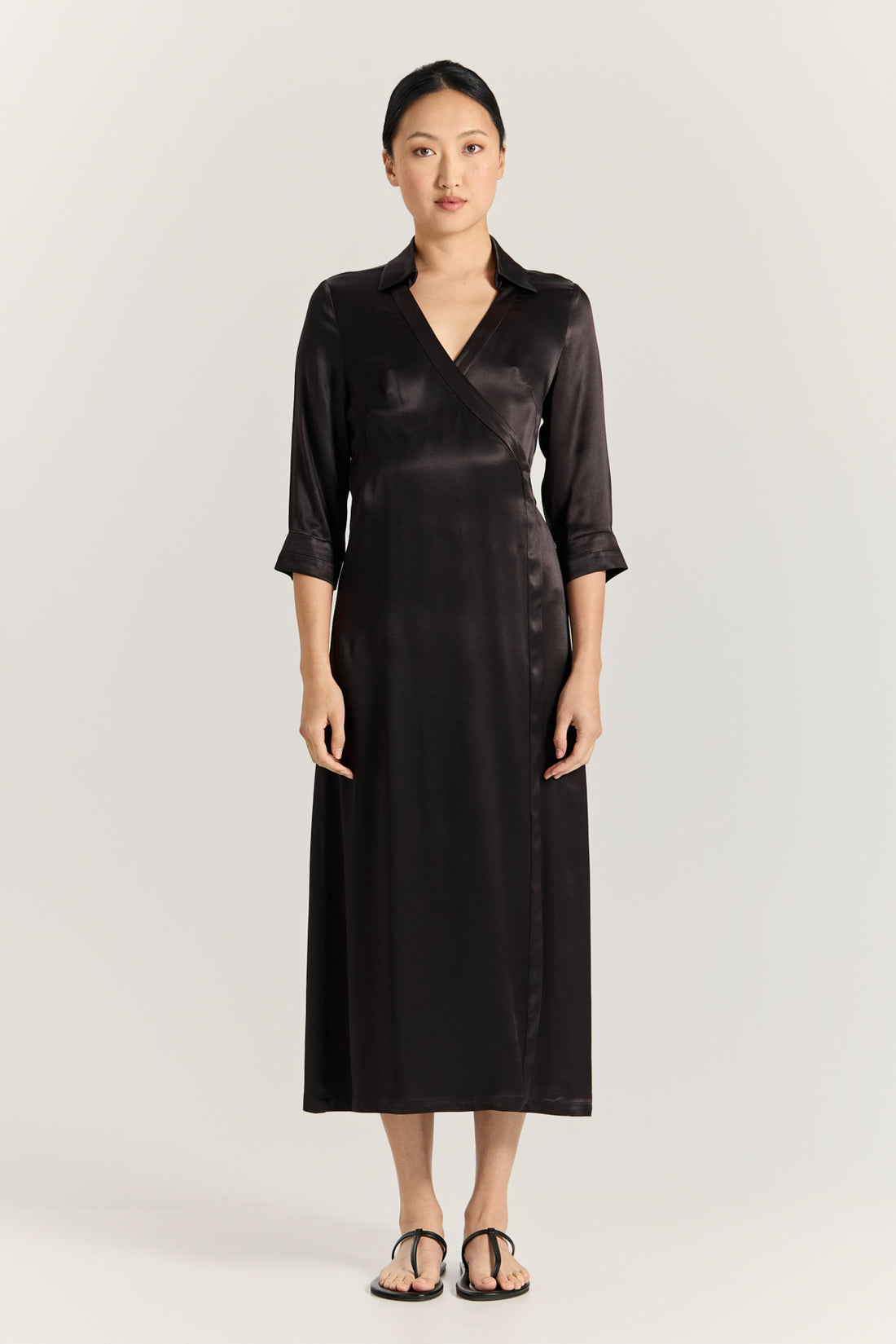 Kora Wrap Dress - Black