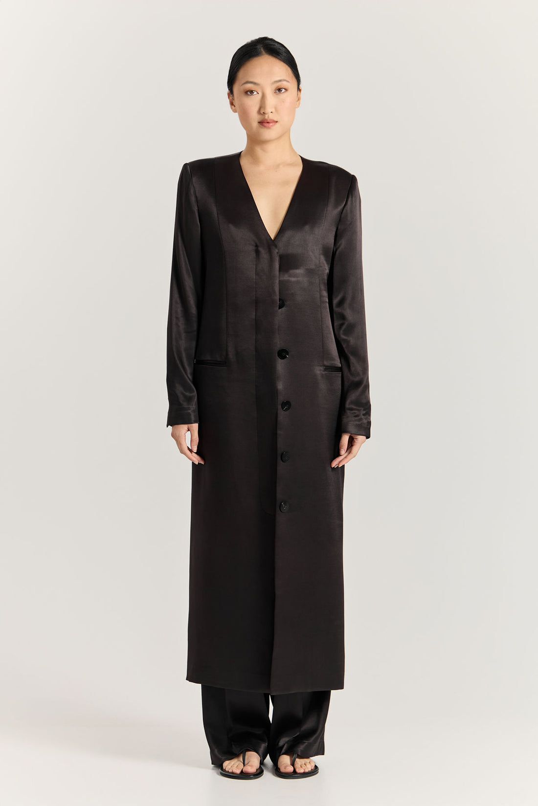 Kora Coat Dress - Black