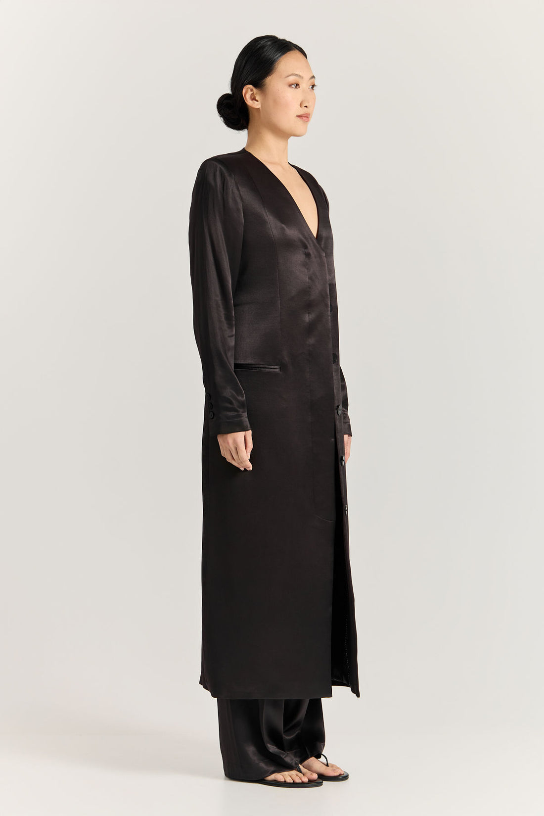 Kora Coat Dress - Black