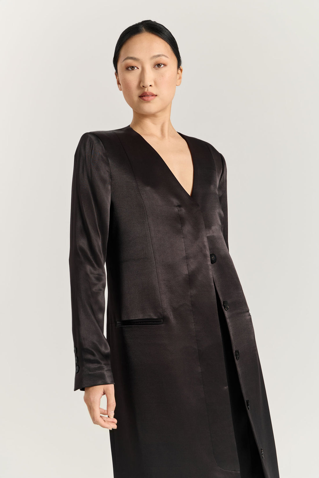 Kora Coat Dress - Black