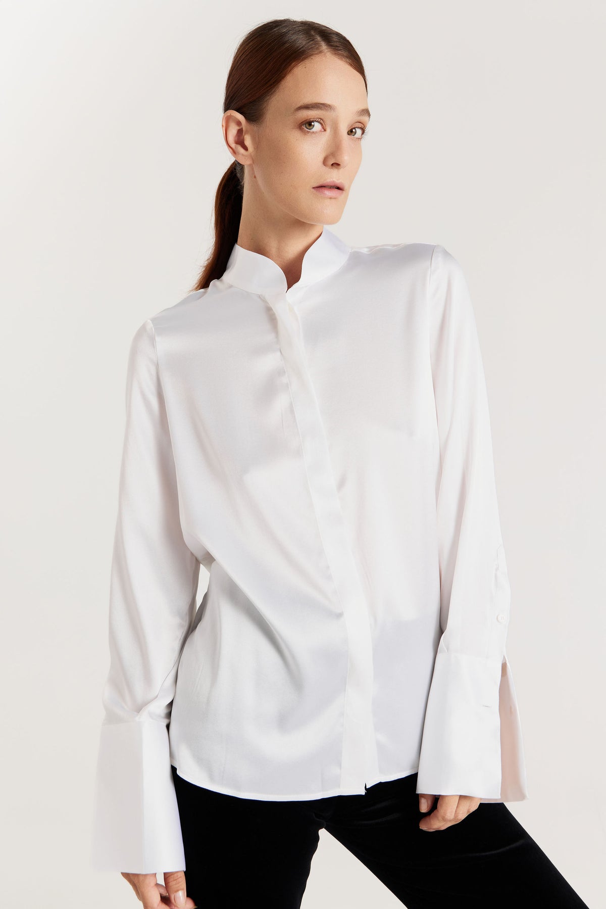 Alta Silk Shirt - White
