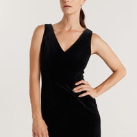 Classic Velvet Dress - Black