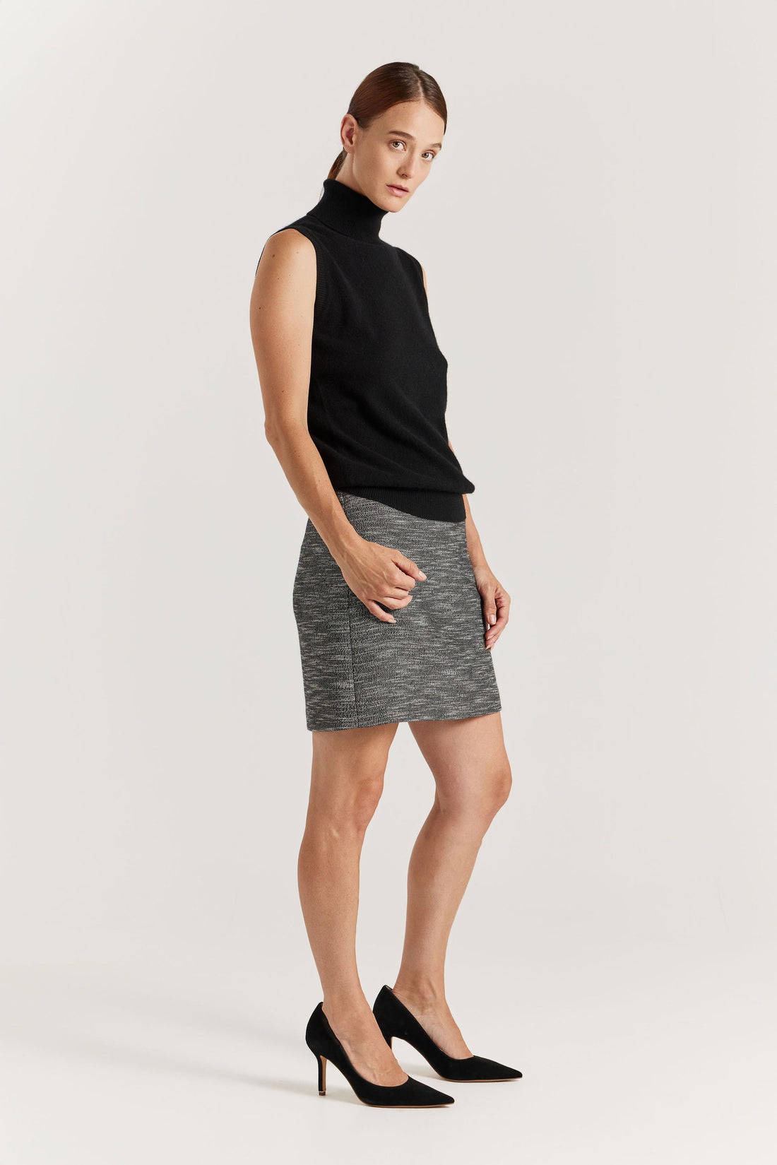 Lemaire Textured Wool Blend Skirt