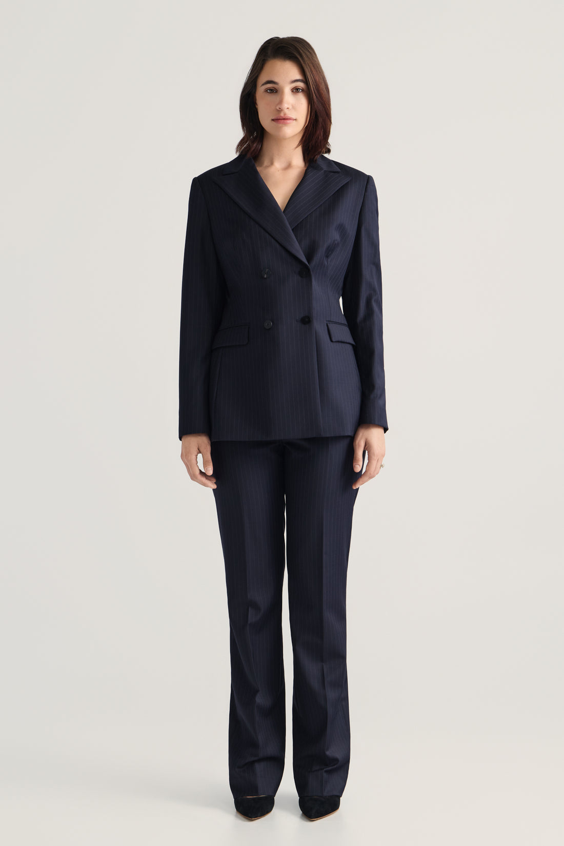 Arcadia Jacket - Navy Pinstripe
