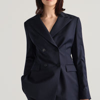 Arcadia Jacket - Navy Pinstripe