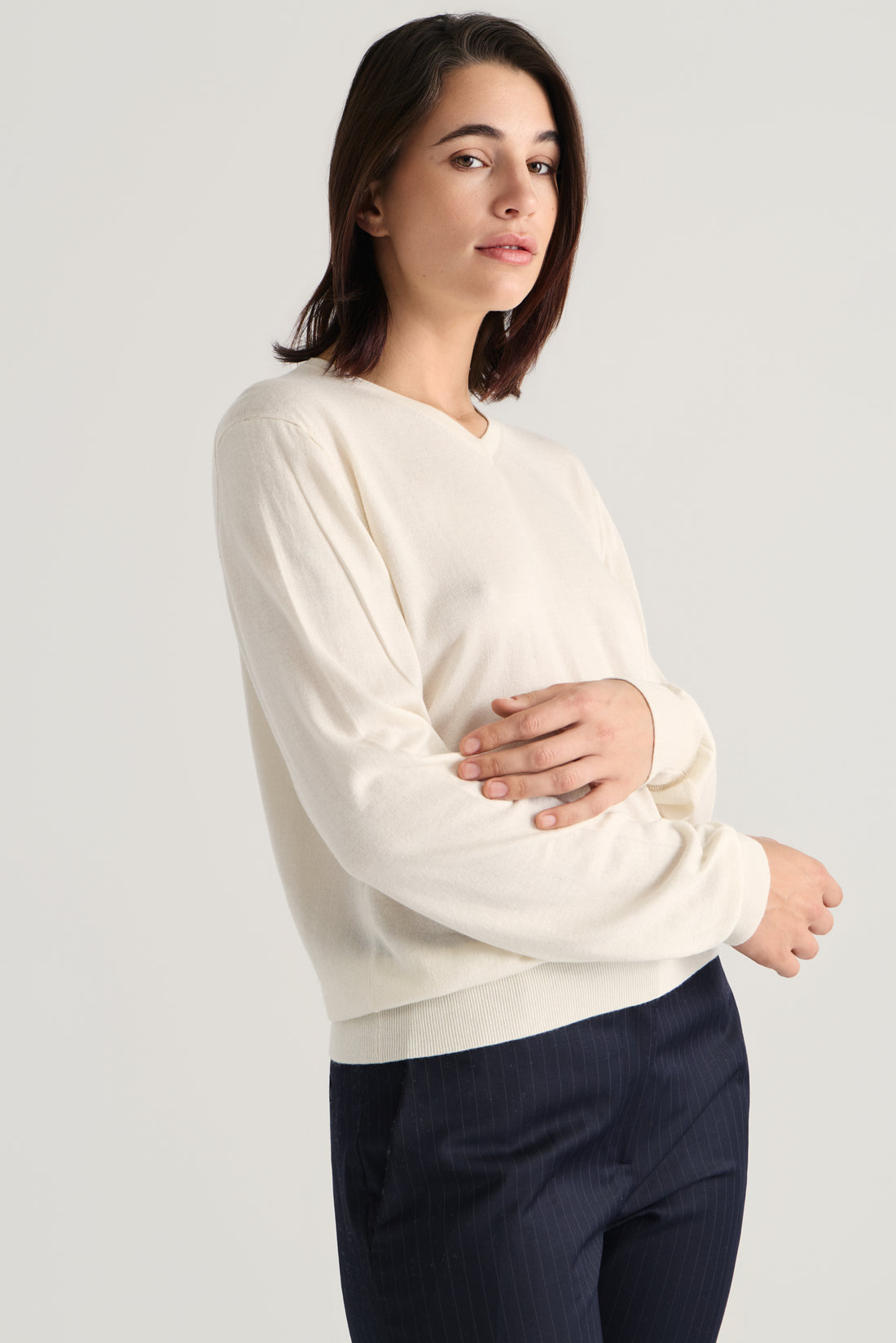 Isla V-neck - Ivory