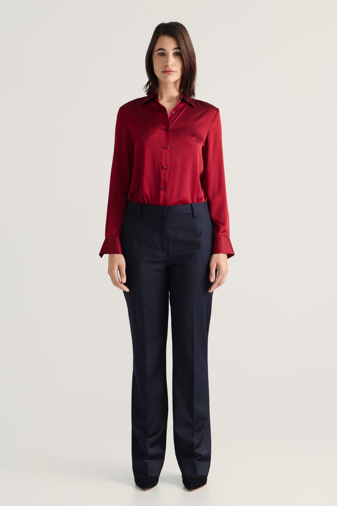 Arcadia Pants - Navy Pinstripe