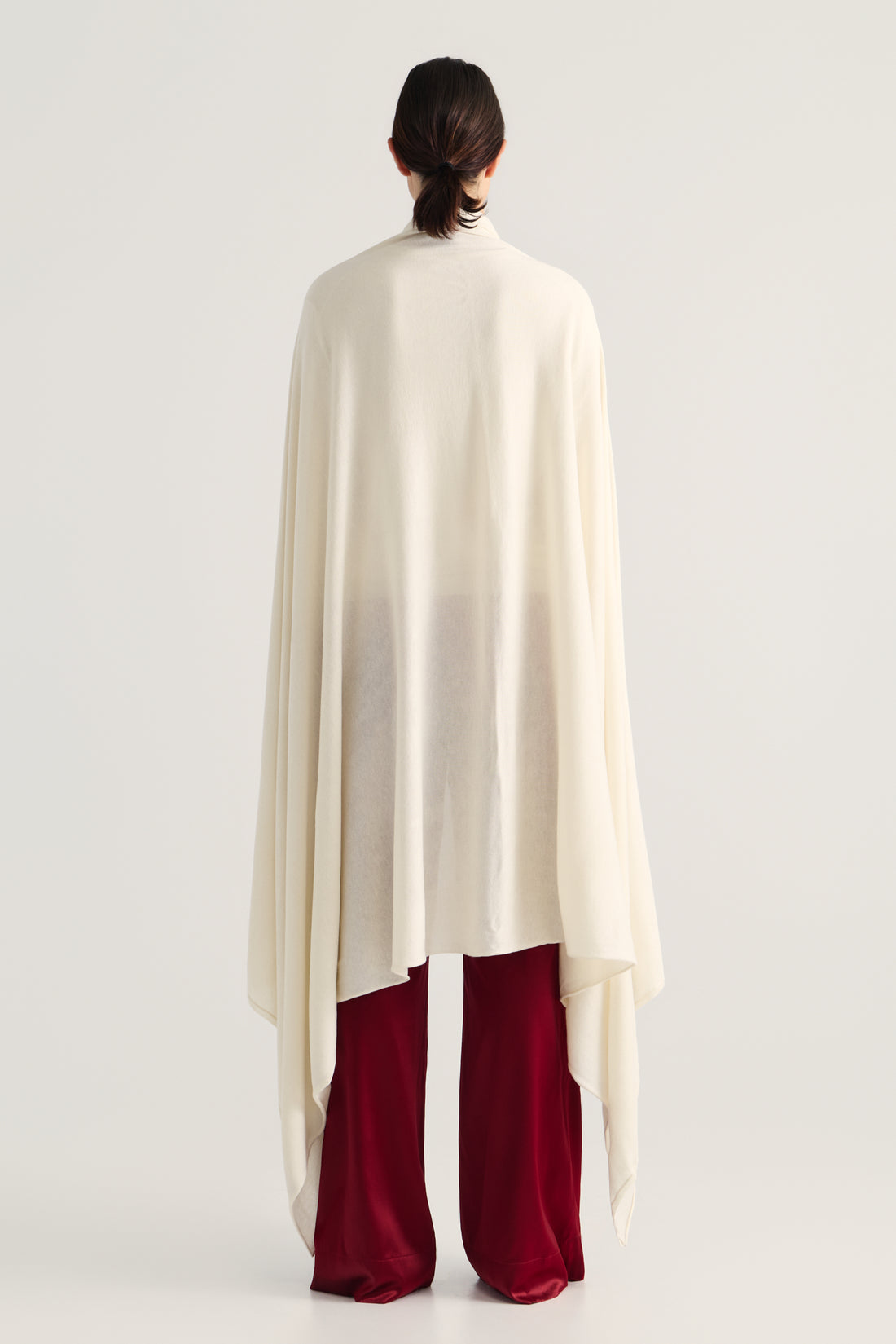 Aria Silk Cashmere Scarf- Ivory