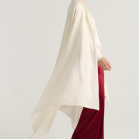 Aria Silk Cashmere Scarf- Ivory