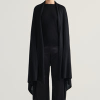 Aria Silk Cashmere Scarf- Black