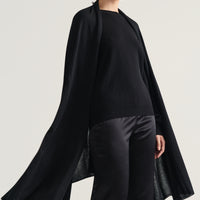 Aria Silk Cashmere Scarf- Black