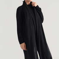 Aria Silk Cashmere Scarf- Black