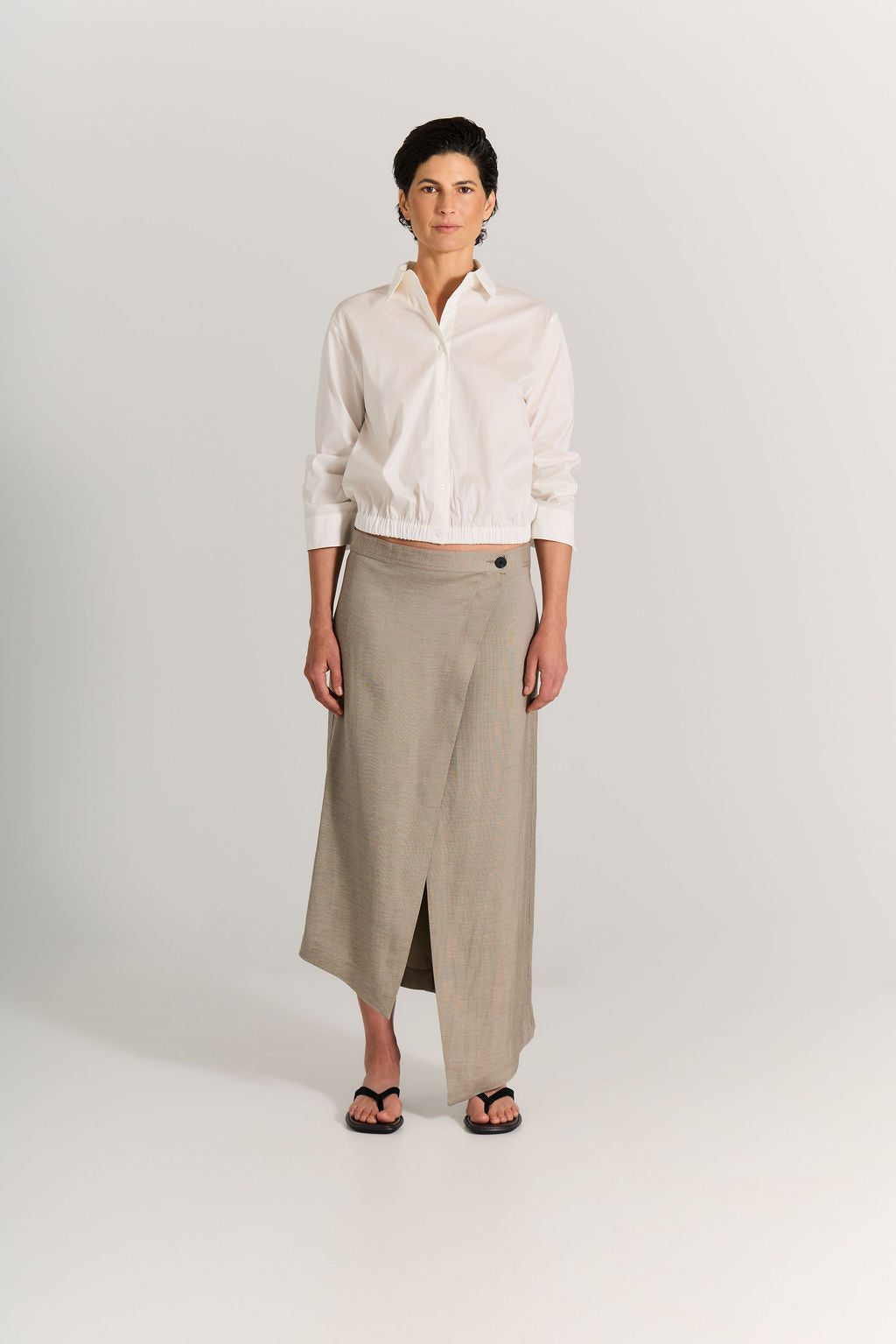 Gather Shirt - White