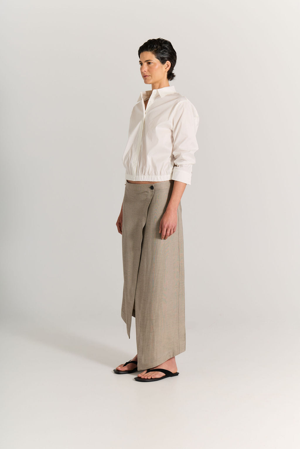Gather Shirt - White